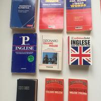 9 Libri di grammatica e dizionario inglese