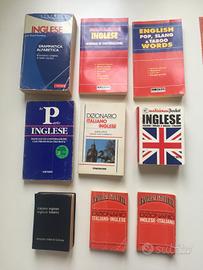 9 Libri di grammatica e dizionario inglese
