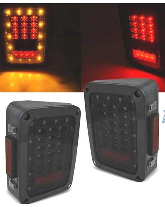 FANALI JEEP WRANGLER JK 07-18 A LED FUMÉ