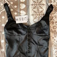 Top nero Bershka nuovo con bottoni XS