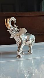 Elefante portafortuna placcato in argento 925