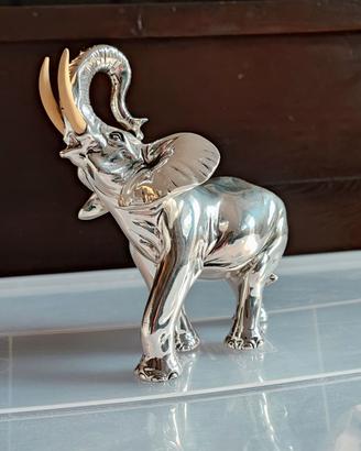 Elefante portafortuna placcato in argento 925