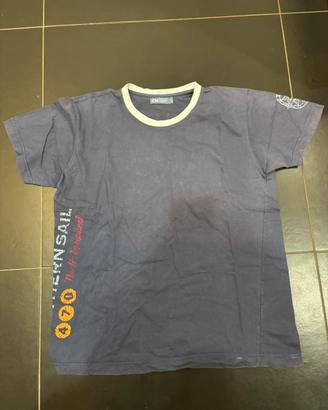 T-shirt stile nautico vintage blu Oxbow Soling