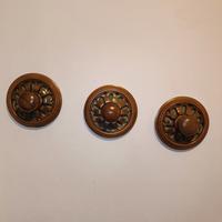 3 Pomelli appendiabito in legno