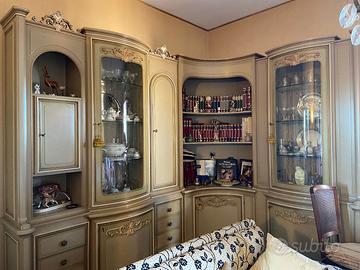 Mobile vetrinetta libreria in legno massiccio