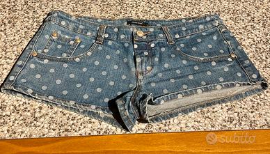 Denny Rose Shorts Jeans Donna a Pois-Denim