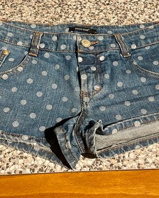 Denny Rose Shorts Jeans Donna a Pois-Denim