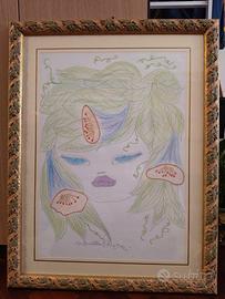 quadro Novella Parigini donna tra le foglie 