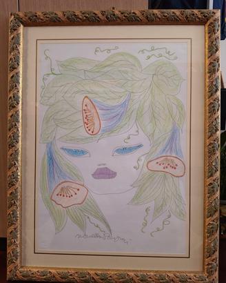 quadro Novella Parigini donna tra le foglie 