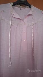 camicia notte lunga rosa marchio italiano Belfor