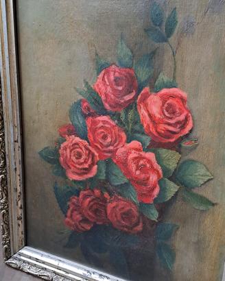 Dipinto olio su tela del 900 Fiori