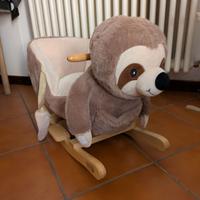 Dondolo legno con bradipo per bambini