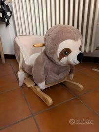 Dondolo legno con bradipo per bambini