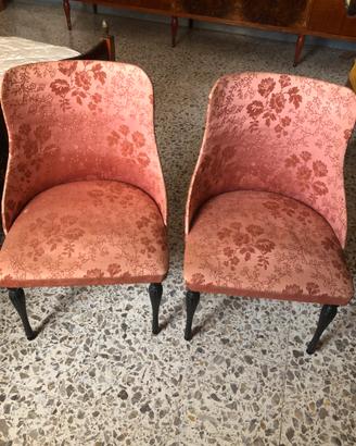 Coppia poltroncine camera da letto vintage