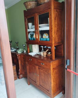 credenza con alzata in pioppo 