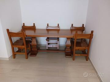 Tavolo fratino in legno massello di rovere
