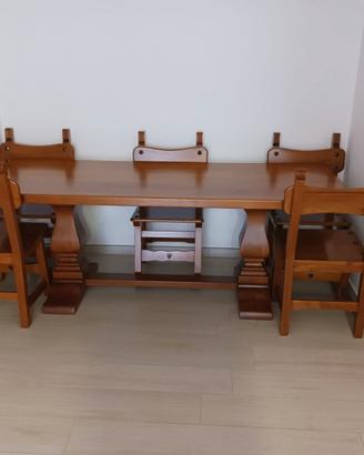 Tavolo fratino in legno massello di rovere
