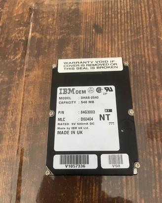 Hard Disk IBM DHAS-2540 540MB SCSI 2.5" Travelstar
