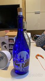 Bottiglia con luci. Natalizia