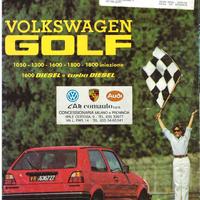 VOLKSWAGEN GOLF BROCHURE ORIGINALE del 1985