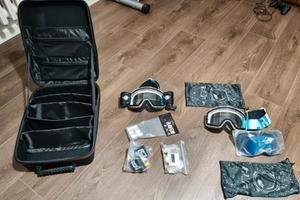 Occhiali maschera e porta maschere 