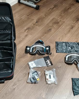 Occhiali maschera e porta maschere 