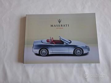 Maserati spyder - manuale uso e manutenzione