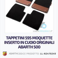 Fiat 595 Abarth competizione ricambia accessori