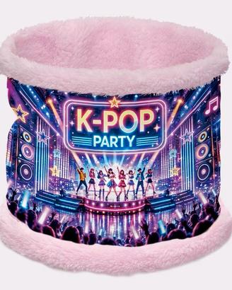 Scaldacollo K-Pop K pop sciarpa scalda collo rosa