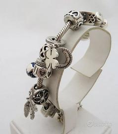 PANDORA BRACCIALE MOMENTS IN ARGENTO 925 12 CHARMS