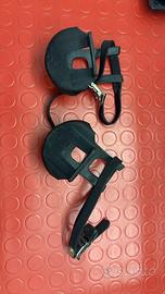 Fermapiedi Toe Clips con Cinghie per Bici Vintage