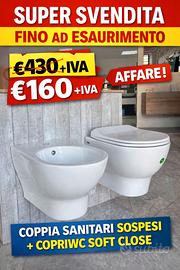 COPPIA SANITARI SOSPESI SCARICO RIMLESS