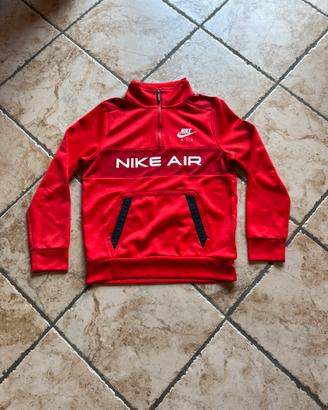 Nike Air felpa mezza zip rossa