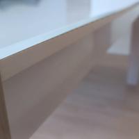 Tavolo Maxiwood 180x90 allung. olmo perla vetro