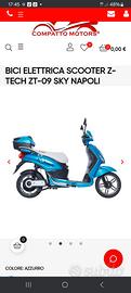 Bici elettrica scooter Z-Tech ZT-09 sky NAPOLI
