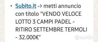 lotto 3 campi padel 