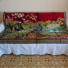 Tappeto vintage in velluto di cotone