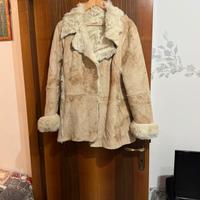 Cappottino scamosciato donna con pelliccia