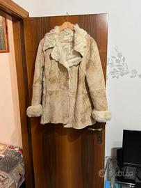 Cappottino scamosciato donna con pelliccia
