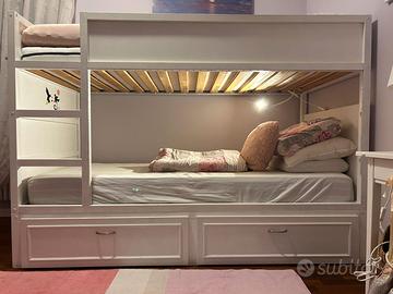 Letto Ikea Kura due posti e cassetti scorrevoli