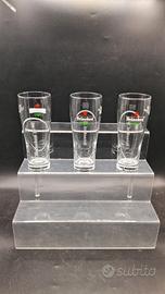 set 3  bicchieri birra Heineken 