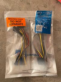 8-Pin PCIe to 2x LP4 Molex Power Cable