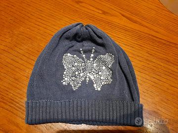 Berretto bimba Catya in cotone con farfalla di str