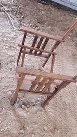 sedie in legno pieghevoli