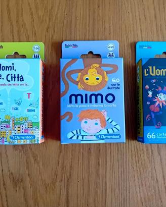 3 GIOCHI DI CARTE Clementoni nuovi