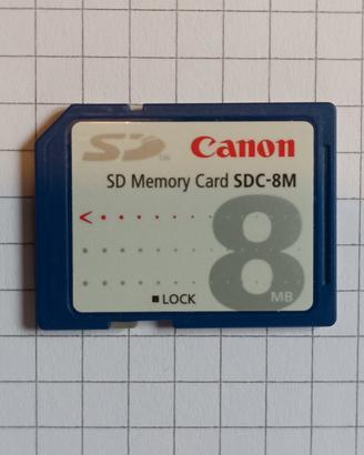 Scheda SD Canon 8 MB