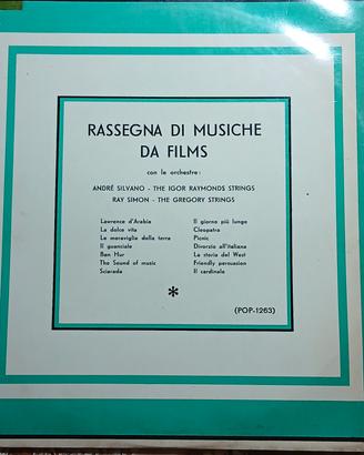 Vinile "Rassegna di Musiche da Films"