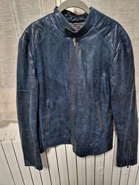 Giubbotto biker in vera pelle made in Italy