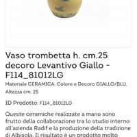Vaso Levantivo in ceramica