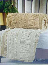 Coperta calda Sherpa marrone spessa 150 x 200 cm
